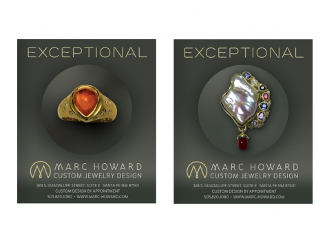 Ad Design for Marc Howard Custom Jewelry Design, Santa Fe, NM