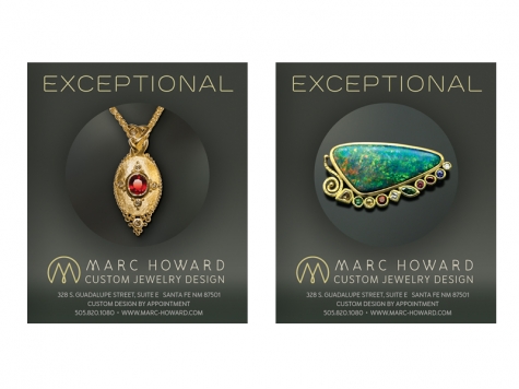 Ad Design for Marc Howard Custom Jewelry Design, Santa Fe, NM