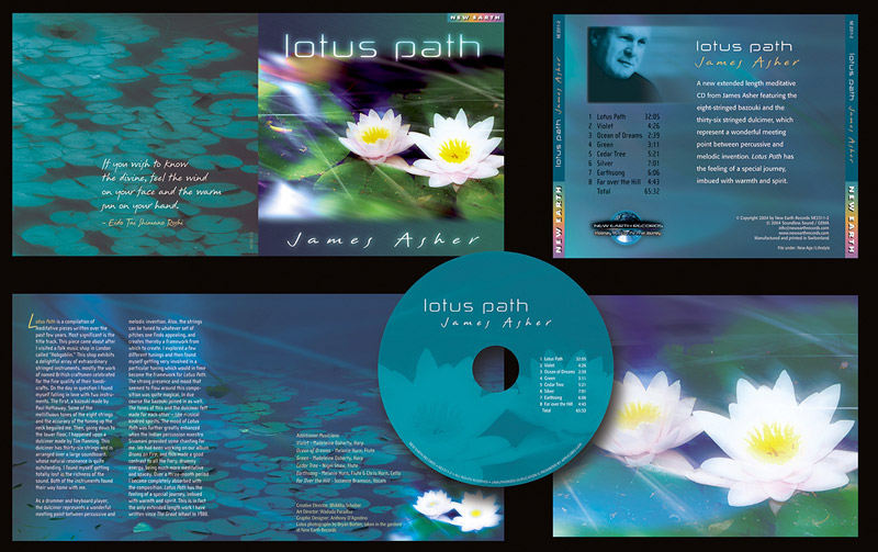 "Lotus Touch" CD Packaging Design by A.D. Design in Santa Fe, New Mexico